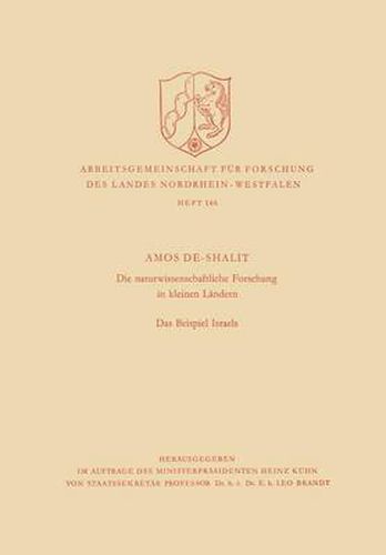 Cover image for Die Naturwissenschaftliche Forschung in Kleinen Landern: Das Beispiel Israels