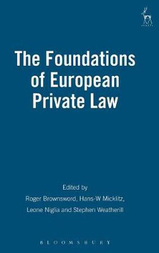 Cover image for The Foundations of European Private Law