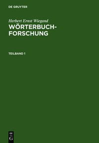 Cover image for Herbert Ernst Wiegand: Woerterbuchforschung. Teilband 1