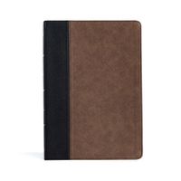 Cover image for KJV Large Print Thinline Bible, Black/Brown LeatherTouch