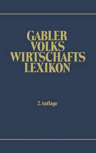 Cover image for Gabler Volkswirtschafts Lexikon