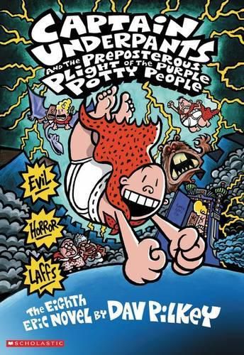 Cover image for Captain Underpants and the Preposterous Plight of the Purple Potty People (Captain Underpants #8)