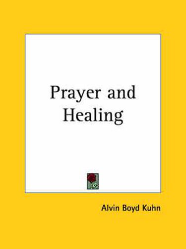 Cover image for Prayer and Healing