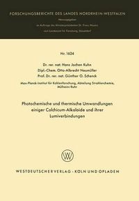 Cover image for Photochemische Und Thermische Umwandlungen Einiger Colchicum-Alkaloide Und Ihrer Lumiverbindungen