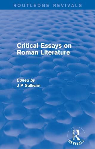 Cover image for Critical Essays on Roman Literature