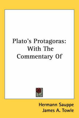 Cover image for Plato's Protagoras: With the Commentary of