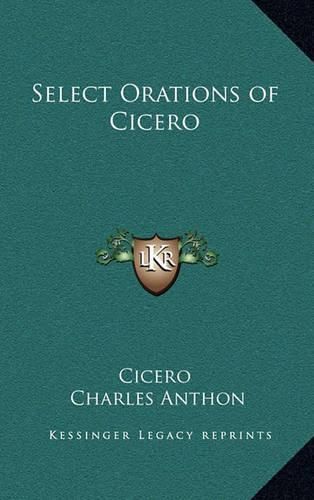 Select Orations of Cicero