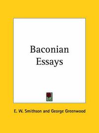 Cover image for Baconian Essays (1922)