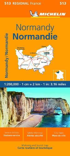 Cover image for Michelin Regional Maps: France: Normandy Map 513