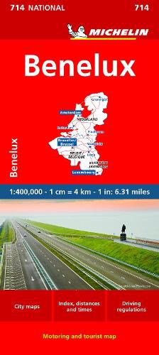 Cover image for Michelin Benelux Map 714: Belgium, the Netherlands, Luxembourg