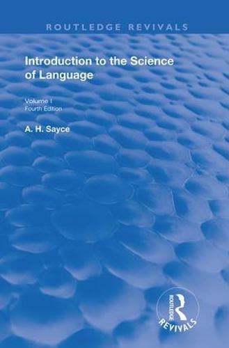 Introduction to the Science of Language: Vol 1