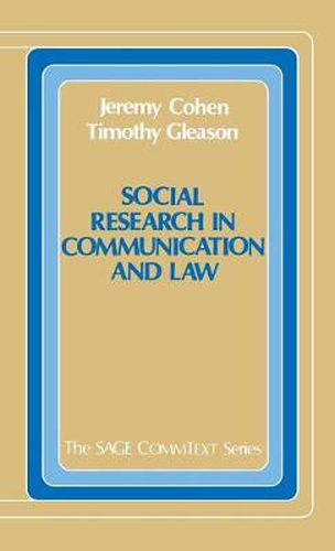 Cover image for Social Research in Communication and Law