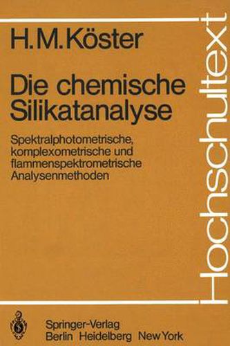 Cover image for Die Chemische Silikatanalyse