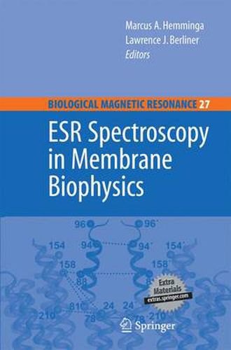 Cover image for ESR Spectroscopy in Membrane Biophysics