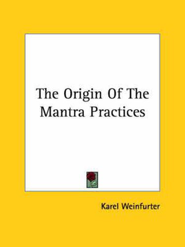 Cover image for The Origin of the Mantra Practices