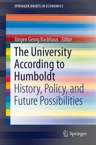 Cover image for The University According to Humboldt: History, Policy, and Future Possibilities