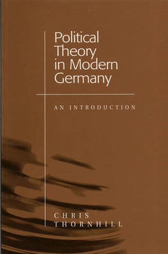 Cover image for Political Theory in Modern Germany