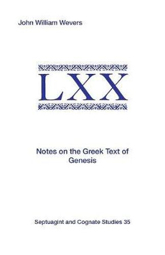 Cover image for Notes on the Greek Text of Genesis