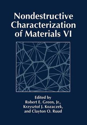 Cover image for Nondestructive Characterization of Materials VI