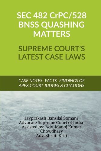 Cover image for SEC 482 CrPC 528 BNSS QUASHING MATTERS- SUPREME COURT'S LATEST CASE LAWS