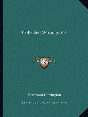 Cover image for Collected Writings V3