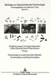 Cover image for Psychologie Im Soziokulturellen Wandel -. Kontinuitaeten Und Diskontinuitaeten