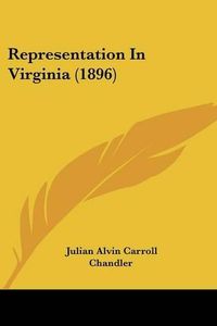 Cover image for Representation in Virginia (1896)