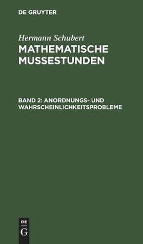 Cover image for Anordnungs- Und Wahrscheinlichkeitsprobleme