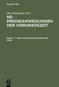 Cover image for 1939. Quellentexte Januar Bis April. Quellentexte Mai Bis August