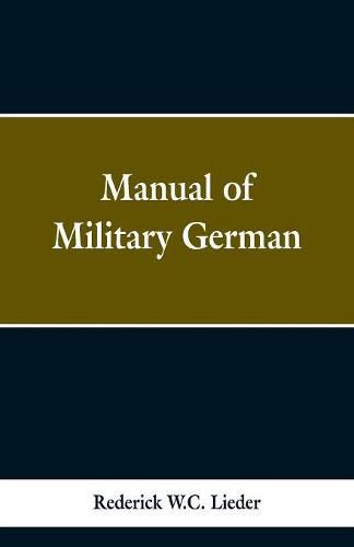 Cover image for Manual of Military German