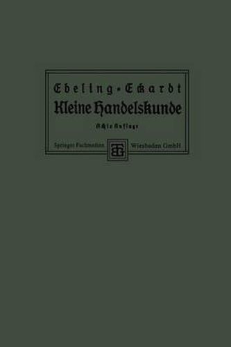 Cover image for Kleine Handelskunde