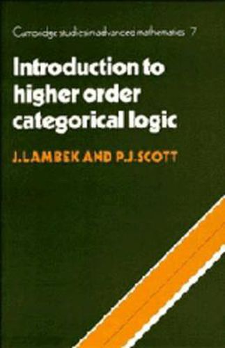 Cover image for Introduction to Higher-Order Categorical Logic