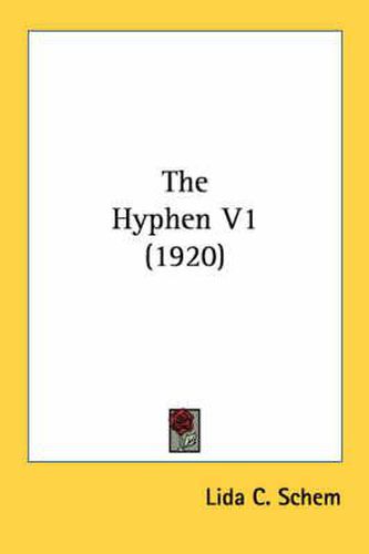Cover image for The Hyphen V1 (1920)