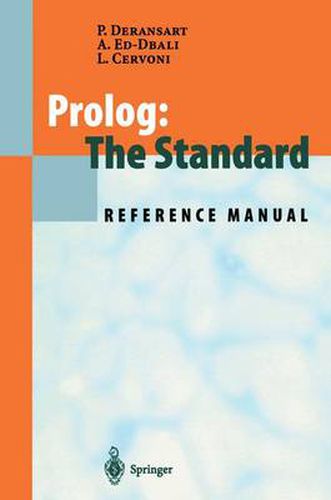 Cover image for Prolog: The Standard: Reference Manual