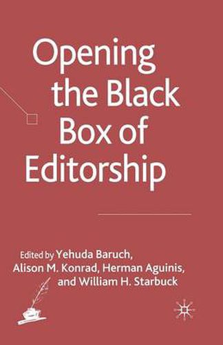 Cover image for Opening the Black Box of Editorship