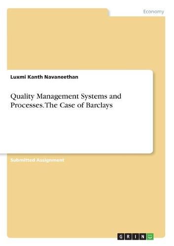 Cover image for Quality Management Systems and Processes. The Case of Barclays