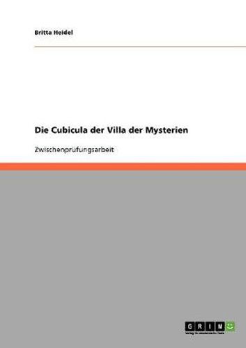 Cover image for Die Cubicula der Villa der Mysterien