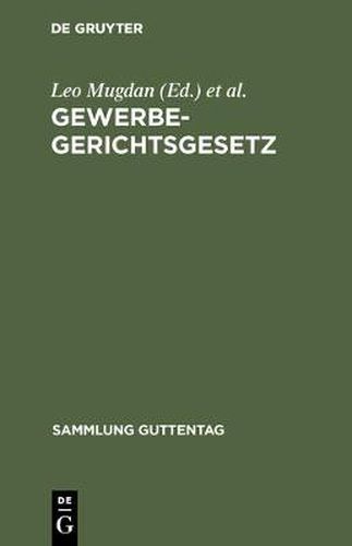 Cover image for Gewerbegerichtsgesetz