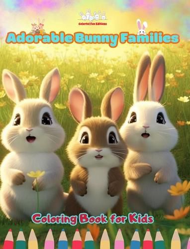 Cover image for Adorable Bunny Families - Coloring Book for Kids - Creative Scenes of Endearing and Playful Rabbit Families