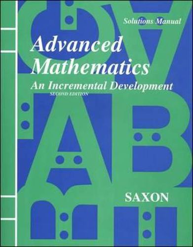 Cover image for Saxon Advanced Math Solutions Manual Second Edition