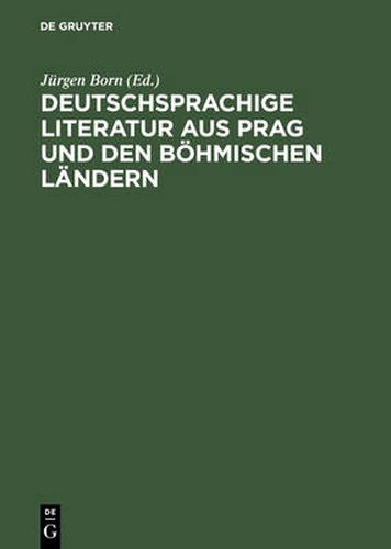 Cover image for Deutschsprachige Literatur aus Prag und den boehmischen Landern