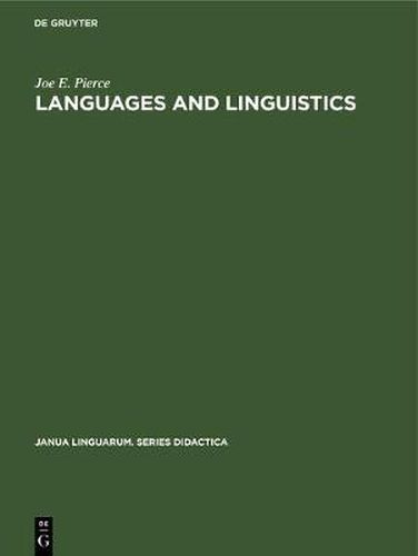 Cover image for Languages and linguistics: An introduction