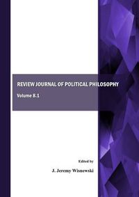 Cover image for Review Journal of Political Philosophy, Volume 8.1