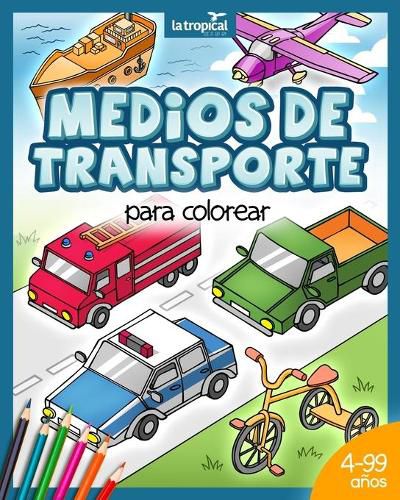 Medios de transporte para colorear: Libro de maquinas en perspectiva isometrica: vehiculos de transporte y carga (moto, auto, barco) para ninos desde los 4 anos, en edad preescolar y escolar.