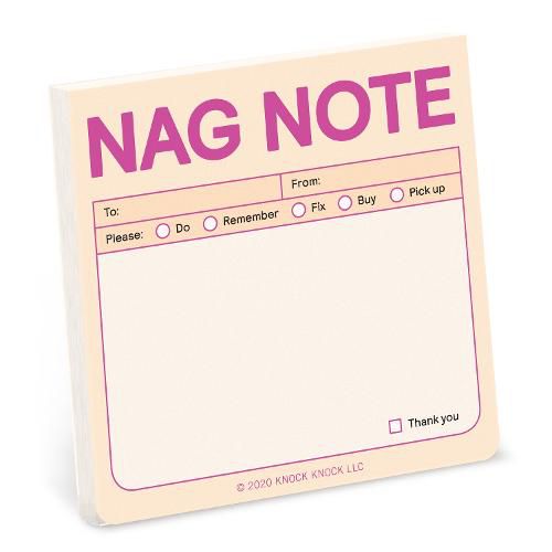 Cover image for Knock Knock Nag Note Sticky Notes (Pastel Edition)