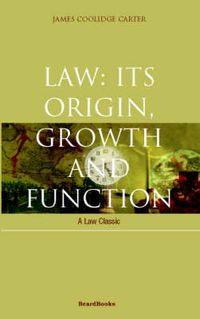 Cover image for Law: Its Origin, Growth and Function