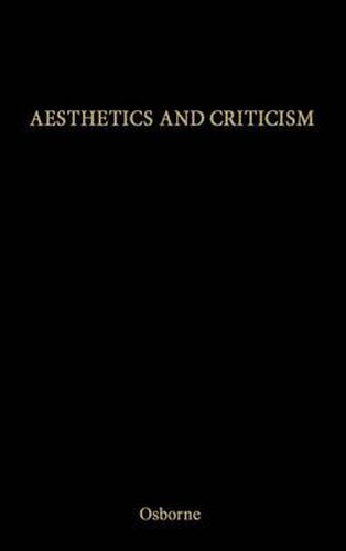 Cover image for Aesthetics and Criticism