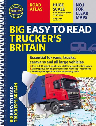 Cover image for Philip's Big Easy to Read Trucker's Road Atlas Britain