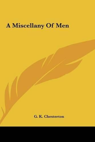 Cover image for A Miscellany of Men