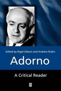 Cover image for Adorno: A Critical Reader